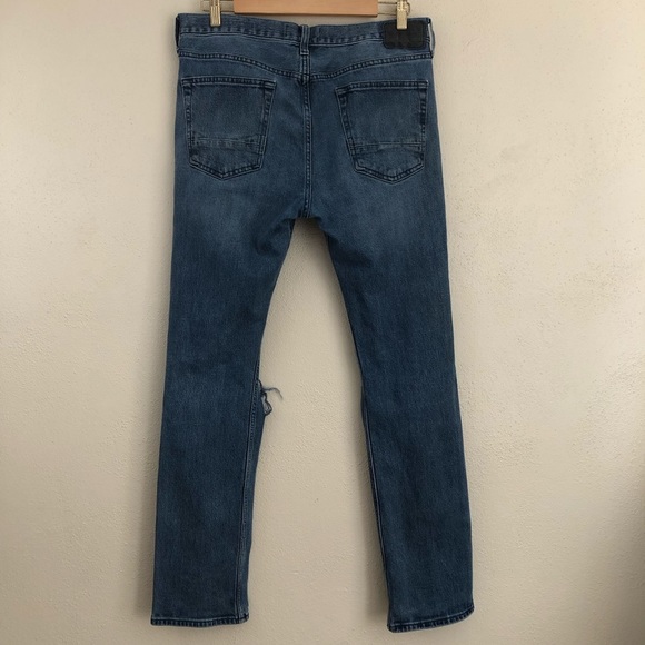 PacSun Distressed Slim Fit Blow Out Knee Jeans Medium Wash Size 32 x 32 - Picture 5 of 12